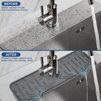 BFONS Silicone Faucet Handle Drip Catcher Drying Tray Mat Dish Soap Sponge - Image 6