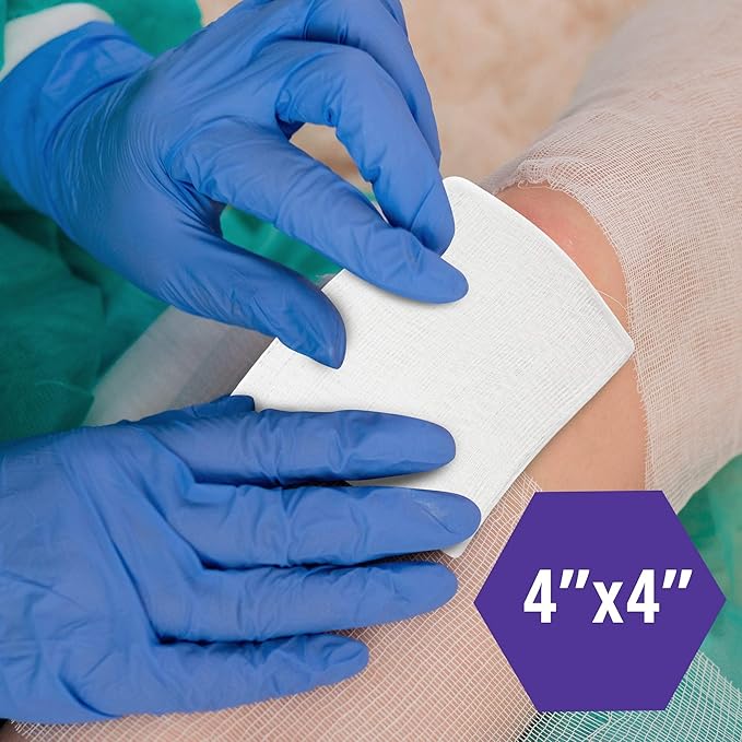 MED PRIDE All Cotton Non-Stick Bandage Supplies 4x4in Premium Quality Surgical - Image 4