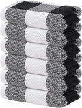 Homaxy 100% Cotton Waffle Weave Check Plaid Kitchen Towels, 13 x 28 Inches by Homaxy