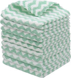 Microfiber Cleaning Cloth Lint Free Cleaning Rags, 10 Pack Fast Drying Dish Rags by HFGBLG