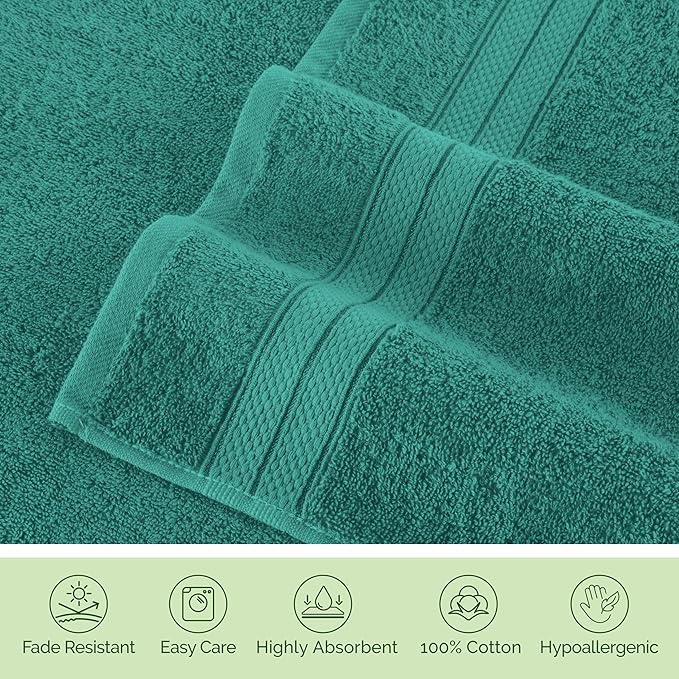 Elegant Comfort Luxury 6-Piece Towel Set, Premium Soft 100% Turkish Cotton - Image 8
