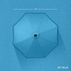 Best Choice Products 10ft Offset Cantilever Hanging Market Patio Umbrella, Smooth 360° Rotation, 8 Sturdy Ribs, Easy Adjustment - Sky Blue - Image 8