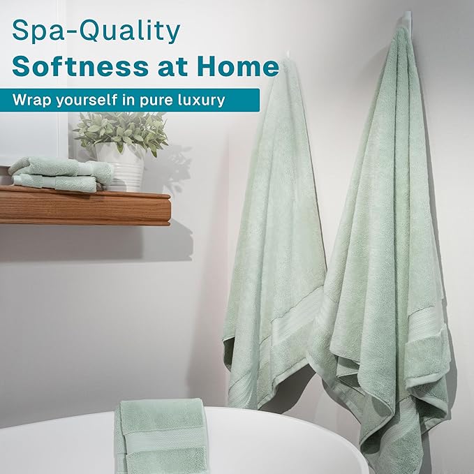 Fabdreams 100% Organic Cotton Bath Towel Set of 6 700 GSM Hotel Premium Plush - Image 2