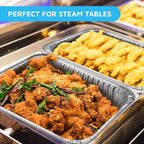 MontoPack Aluminum Foil Pans Half Size Roasting Chafing Pan | Bulk 30 Pack of - Image 5
