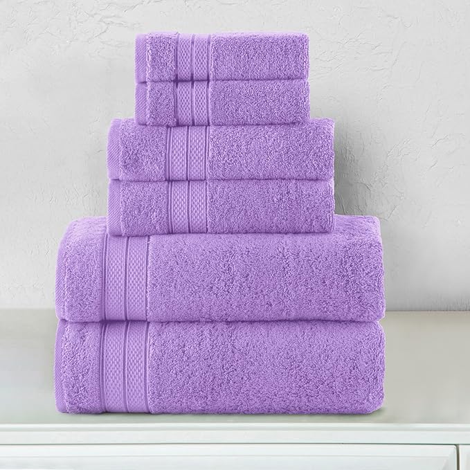 Elegant Comfort Luxury 6-Piece Towel Set, Premium Soft 100% Turkish Cotton - Image 2