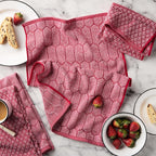 Martha Stewart Honeycomb Chambray Textured Kitchen Towel 4-Pack Set, 100% Cotton - Image 2