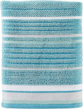 SKL Home Seabrook Stripe 100% Cotton Premium Bath Towel, 550 GSM, Soft & by SKLHomebySaturdayKnightLtd