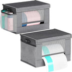 Trash Bag Holder Dispenser 2 Pack Extra Large, Oxford Cloth Garbage Bag Storage by Thkvesn