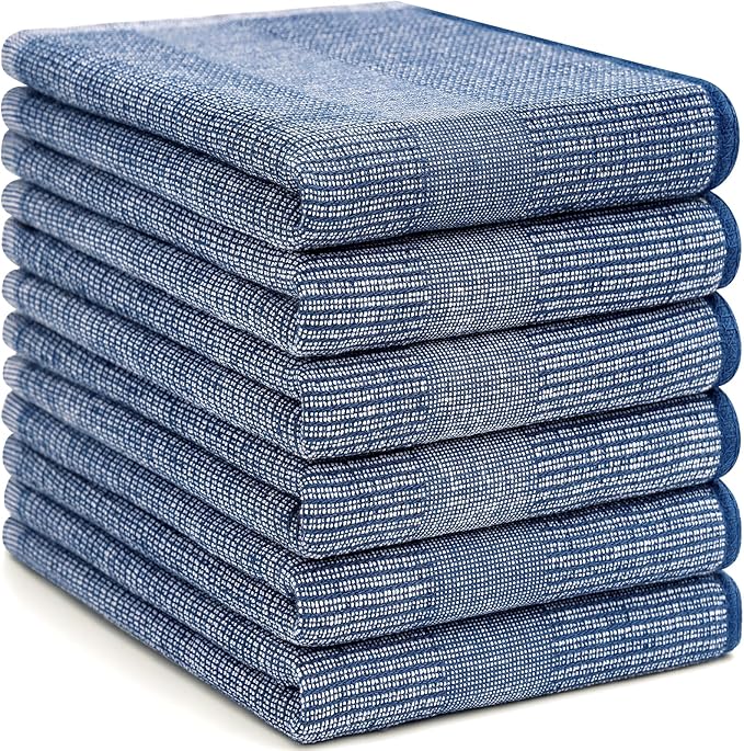 Homaxy Premium Kitchen Towels, Large Cotton Kitchen Hand Towels, Flat and Terry - Image 8