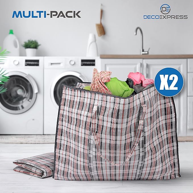 Deco Express Moving Bags with Zipper, Clothes Storage, Moving Supplies - Image 6