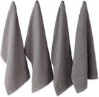 DII Basic Terry Collection Waffle Dishtowel Set, Solid Gray, 4 Piece by DII