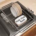 Over the Sink Expandable Dish Drainer Drying Rack In Stainless Steel by Romision