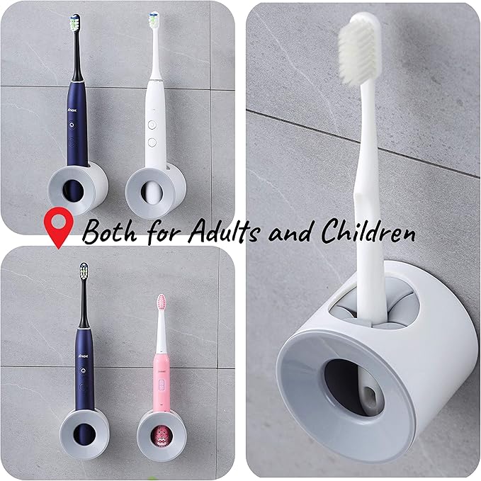 Electric Toothbrush Holder for Bathroom, Wall Mounted for Shower Space-Saving - Image 5