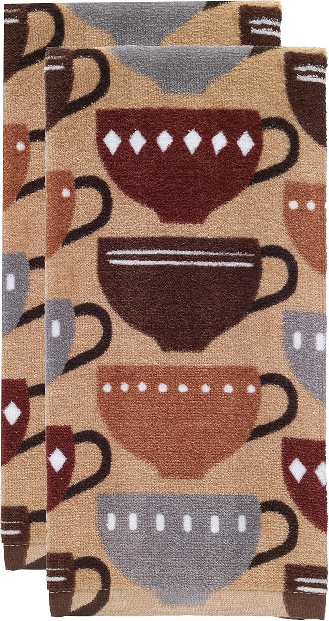 T-Fal Fiber Reactive Print Kitchen Towels: Highly Absorbent, Super Soft - Image 2