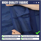 Windyun 40 Large Over the Door Hanging Shoe Organizer Navy Blue Mesh Pockets - Image 5