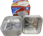 50pack- 8 x 8 Aluminum foil Pans Disposable, Heavy Duty Square baking Cake Pans - Image 8