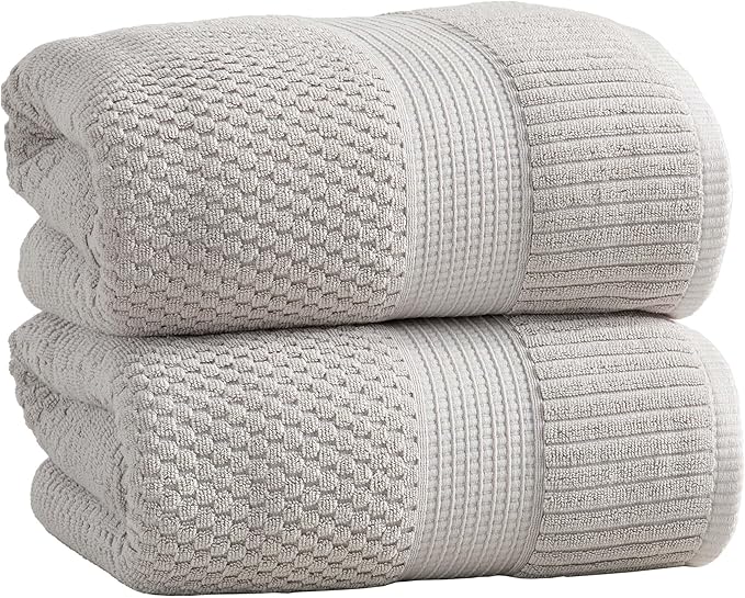 NY Loft 100% Cotton 2 Pack Bath Sheet Towel Set | Absorbent Quick-Dry Oversize by NYLoft