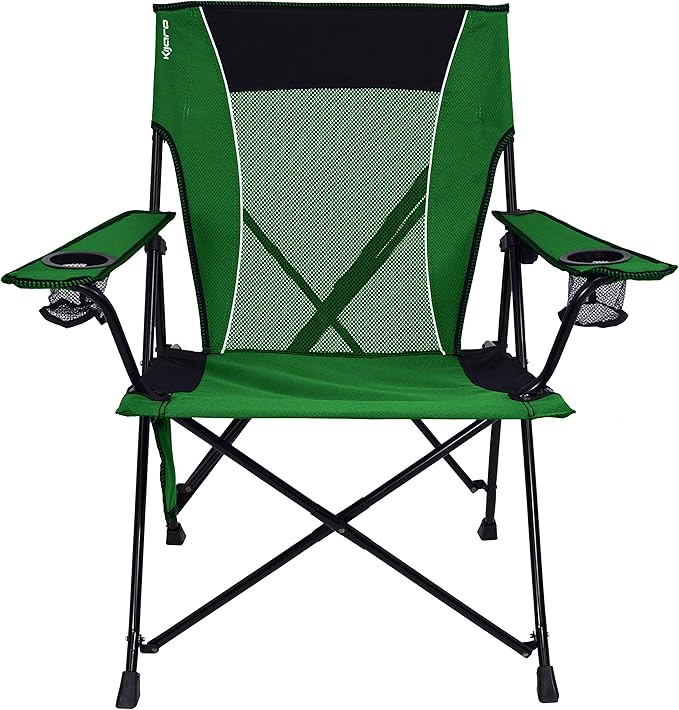 Kijaro Dual Lock Portable Camping Chairs - Enjoy the Outdoors with a Versatile Folding Chair, Sports Chair, Outdoor Chair & Lawn Chair - Dual Lock Feature Locks Position – Jasper Green - Image 4