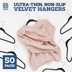 ZOBER Black Velvet Hangers 50 Pack - Image 2