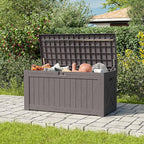 Patiowell 120 Gallon Large Deck Box, Outdoor Lockable Storage Box for Gardening Tools, Waterproof Deck Box for Patio Furniture, Brown - Image 5