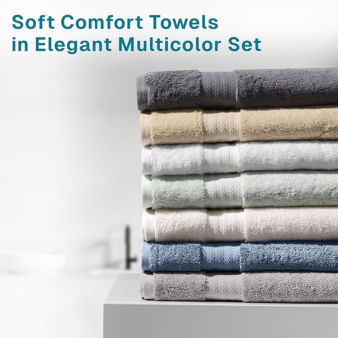 100% Organic Cotton Bath Towel Set | Bathroom Luxury Towel Set of 6 | GOTS - Image 5