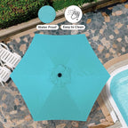 Simple Deluxe 9' Patio Umbrella Outdoor Table Market Yard Umbrella with Push Button Tilt/Crank - Image 5