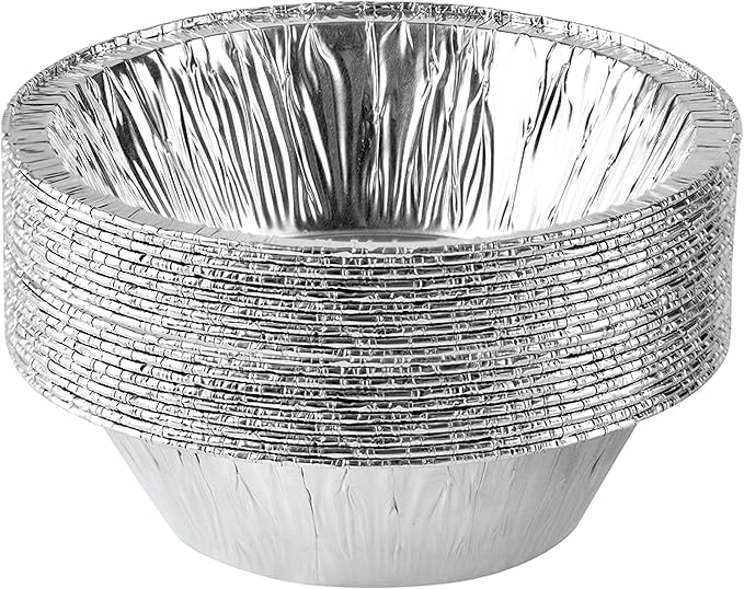 PLASTICPRO 6'' Inch Round Tin Foil Cake Pans Disposable Aluminum, Freezer & by PLASTICPRO