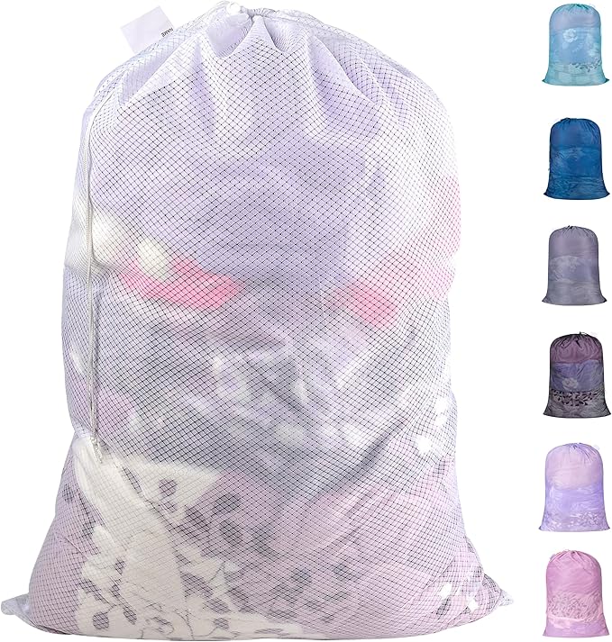 Polecasa Extra Heavy Duty Large Diamond Mesh Laundry Bags by Polecasa
