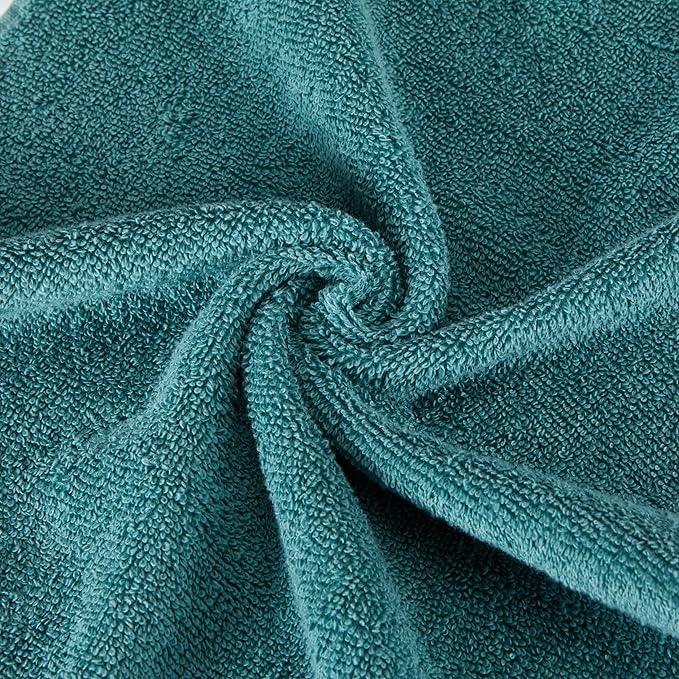 Amazon Basics Fade-Resistant 100% Cotton Bath Towel, Teal Green - Image 6