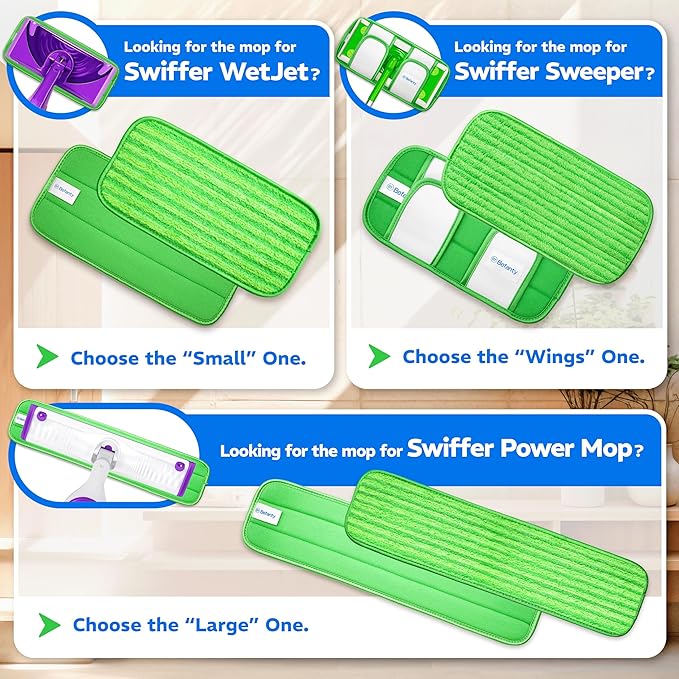 4 Pack Reusable Mop Pads, Compatible - Image 7