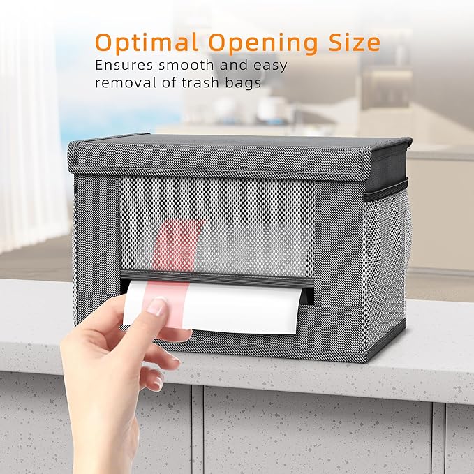 Trash Bag Holder Dispenser 2 Pack, Oxford Cloth Garbage Bag Storage Organizer - Image 3