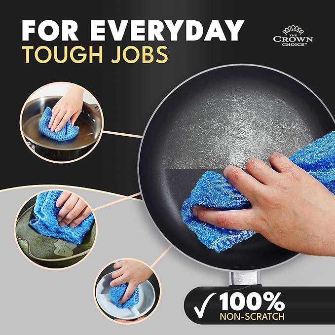 Non-Scratch Dish Scrubbers for Cleaning Dishes & Kitchen - Image 3