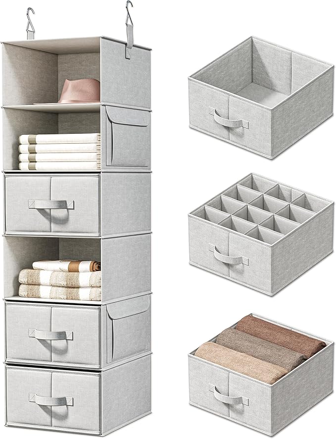 6-Shelf Hanging Closet Organizer by Vailando