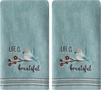 SKL Home by Saturday Knight Ltd. Life Is Beautiful 2 Pc Hand Towel Set by SKLHomebySaturdayKnightLtd