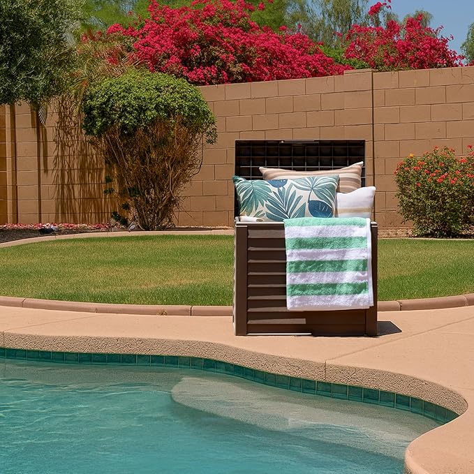 IRIS USA 35-Gallon Outdoor Deck Storage Box, Lockable & UV-Protected, Weather-Resistant Patio Storage for Cushions, Garden Tools & Packages, Waterproof Resin, Durable & Stylish Design - Brown - Image 7