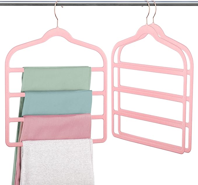 Velvet Pants Clothes Hanger Space Saving Non Slip Pants Shorts Hanger, by Myfolrena