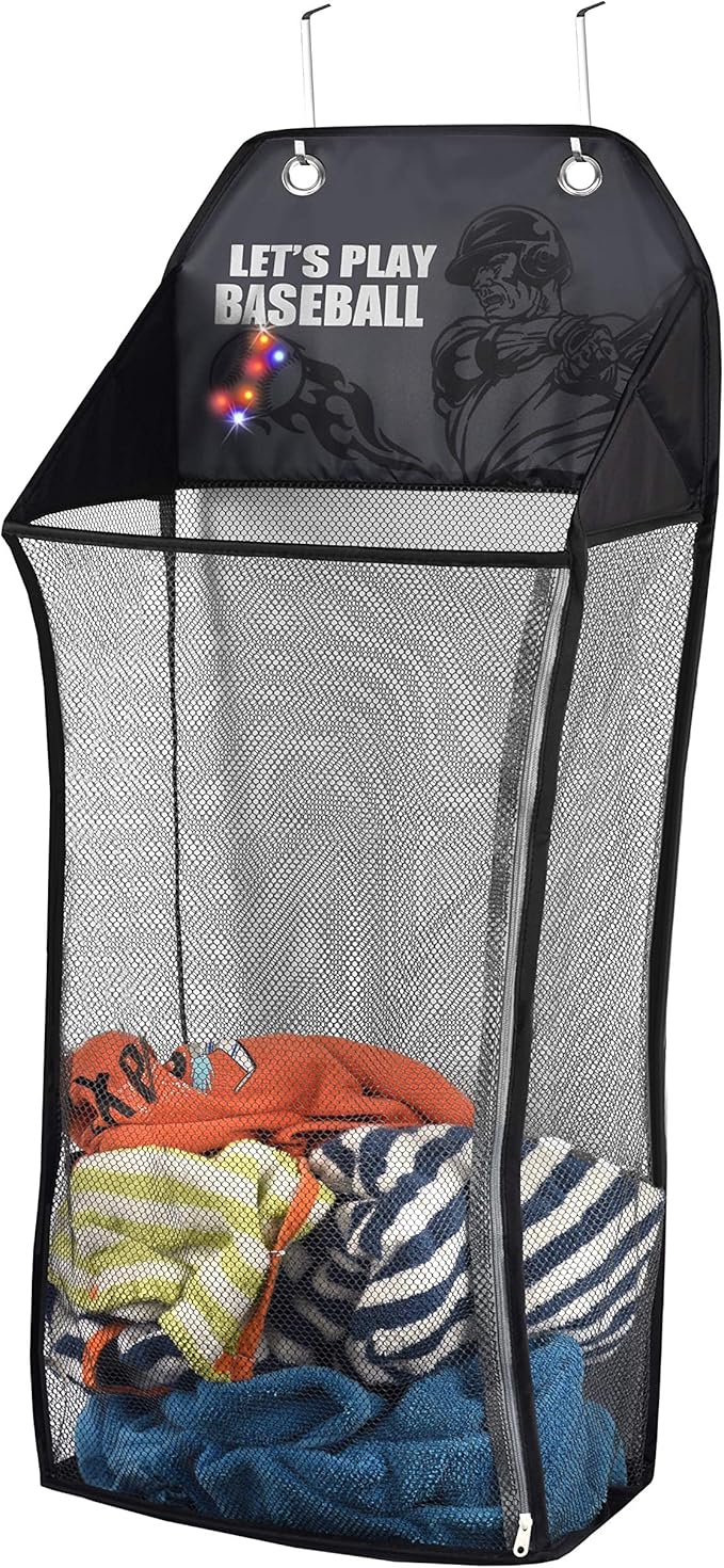 Store & Score Over The Door Hanging Kids Fun LED Baseball Light-Up Collapsible by Unknown