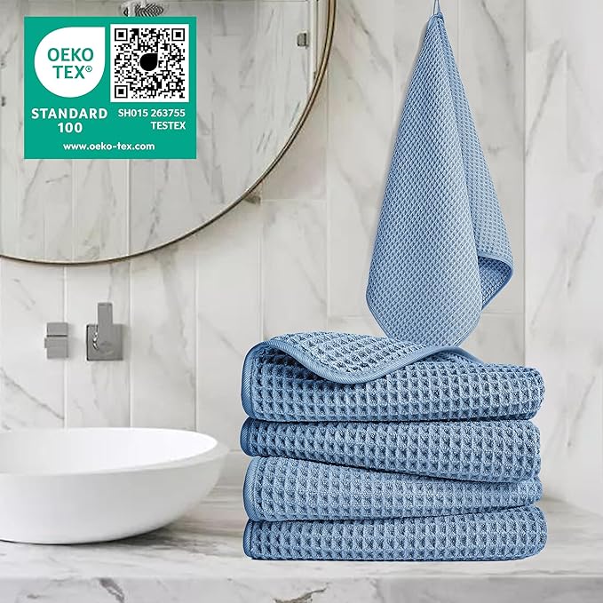 POLYTE 430 GSM Microfiber Lint Free Hand Towel, 16 x 30 in, 4 Pack - Image 2