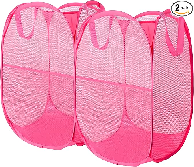 Foldable Mesh Popup Laundry Hamper, Laundry Basket Easy to Open and Fold by Unknown