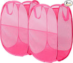 Foldable Mesh Popup Laundry Hamper, Laundry Basket Easy to Open and Fold by Unknown