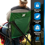 Kijaro Dual Lock Portable Camping Chairs - Enjoy the Outdoors with a Versatile Folding Chair, Sports Chair, Outdoor Chair & Lawn Chair - Dual Lock Feature Locks Position – Jasper Green - Image 6