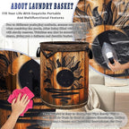 Moon Laundry Basket Oxford Cloth Vintage Stars Wooden Sun Laundry Hamper - Image 8