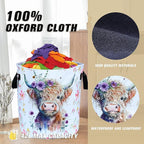 Highland Cow Laundry Basket Foldable Waterproof Oxford Cloth Funny Tote Bag - Image 6