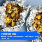 Box of 500 - Pre-Cut 9" Aluminum Foil Sheets - 9x10" Wide & Heat-Tolerant Deli - Image 7