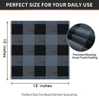 Homaxy 100% Cotton Waffle Weave Check Plaid Dish Cloths, 12 x 12 Inches - Image 5