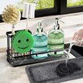 Sink Caddy Organizer with Water Absorbing Stone Tray, Instant Dry Sponge Holder by galasily
