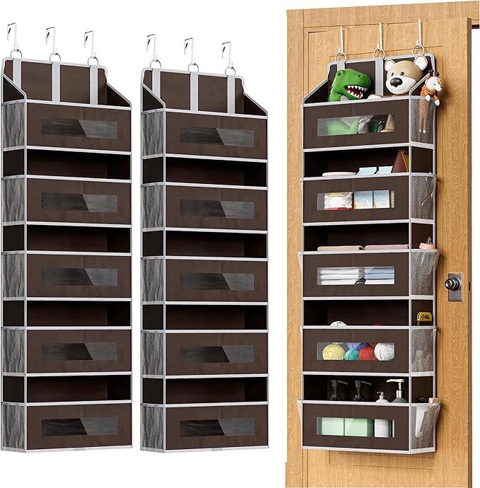 2 Packs 5-Tier Over the Door Storage Organizer by Unknown