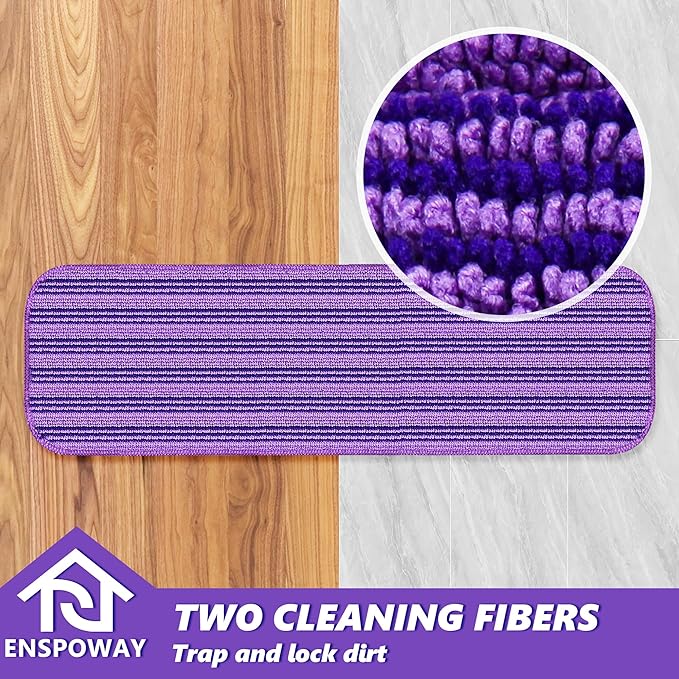 Reusable Mop Refills Pads for Swiffer PowerMop, 8 Pack Microfiber Wet Pads 15" - Image 3
