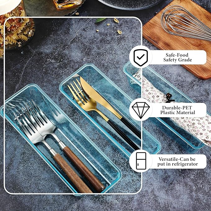 Maitys 12 Pcs Clear Drawer Organizer 9 x 3 x 2 Inches Plastic Rectangle Trays - Image 3
