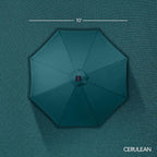 Best Choice Products 10ft Offset Cantilever Hanging Market Patio Umbrella, Smooth 360° Rotation, 8 Sturdy Ribs, Easy Adjustment - Cerulean - Image 8